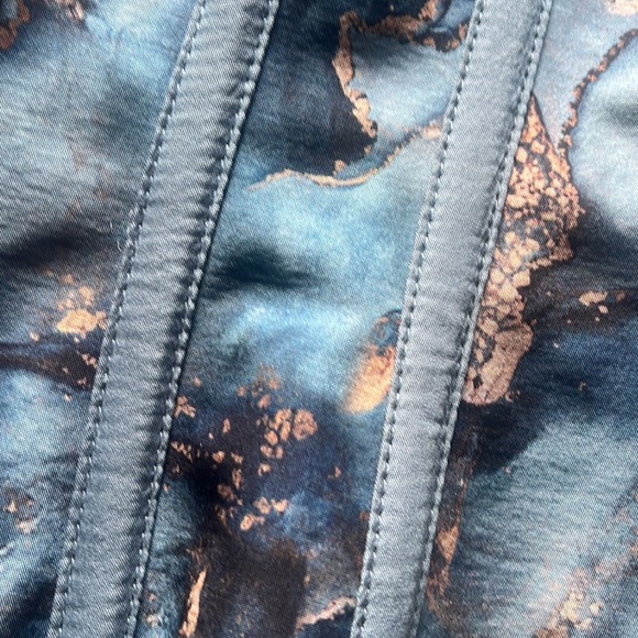 Blue marble underbust corset - Picture 3 of 4